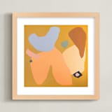"Six" - Art Print in mustard by FERNANDA MARTINEZ - Framed