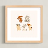"pups" - Art Print in Sand by Vivian Yiwing - Framed