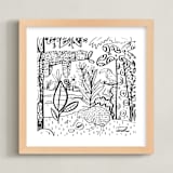 "Classic Kiwi" - Art Print in White by Megan Zang - Framed