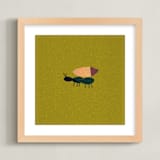 "On the Ground 2" - Art Print in Grass by Sumak Studio - Framed