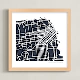"Filled Map: Custom Print" - Custom Print in Midnight Blue by Minted - Framed