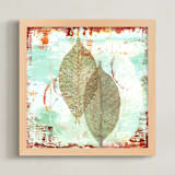 "Cast Shadow" - Art Print in mint green by Debra Pruskowski - Framed