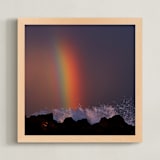 "Where the Rainbow Ends" - Art Print in Sunset Magenta by Rasa Puzinaite - Framed