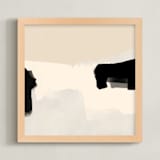 "Opposites Attract 1 " - Art Print in Light Cream by Simona Gocan - Framed