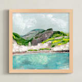 "Amalfi Dreams I" - Art Print in Aqua by Holly Whitcomb - Framed