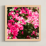 "Pink Flora" - Art Print in Hot Pink by Karly Rose Sahr - Framed