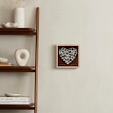 "Painted Hues Heart Snapshot Mix® Warm" - Framed Photo in Rustique by Minted - In a Room