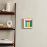 "Rainbow Twist 2" - Art Print in Turquoise by Lindsay Megahed - In a Room
