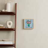 "Oh Happy Days" - Art Print in Sky Blue by Lottie Aldarwish - In a Room
