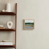 "Rocky Beach Seascape" - Art Print in brown by Caryn Owen - In a Room