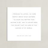 "Your Vows: Square Orientation Custom Print " - Custom Print in Deep Gray by Minted - Unframed