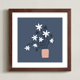 "Wildflower Bunch" - Art Print in Midnight by Betsy Siber - Framed