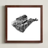 "Riverfront" - Art Print in black and white by Johnathon Smith - Framed