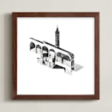 "Santa Corona" - Art Print in black and white by Johnathon Smith - Framed