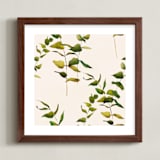 "Embrace Greenery" - Art Print in Olive Green by jinseikou - Framed