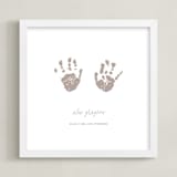 "Handprints: Custom Print" - Custom Print in Mink by Minted - Framed