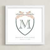 "Bunny Crest: Custom Print" - Custom Print in Evergreen by Vivian Yiwing - Framed