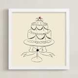 "Lambeth Cake: Custom Print" - Custom Print in Champagne by Helena Vitto - Framed