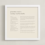 "Recipe" - Custom Print in Parchment Cream by Sierra Lee - Framed