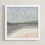 "Making a mark" - Art Print in Dusty Green by Nina Leth - Framed