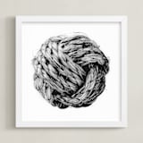 "Monkey Fist" - Art Print in White by Lucas Wade - Framed