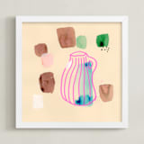 "Vase Study" - Art Print in Hot Pink by Lindsay Megahed - Framed
