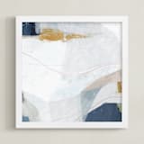 "Holding On" - Art Print in Denim by Melanie Severin - Framed