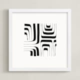 "Aligned" - Art Print in black and white by Jennifer Morehead - Framed