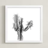 "Abode 1" - Art Print in Silver Grey by Lisa Sundin - Framed