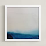 "Lands 11" - Art Print in turquoise  by Nell Waters Bernegger - Framed