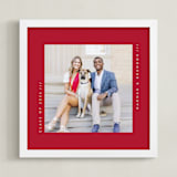 "Contemporary Typo: Square Framed Photo" - Framed Photo in Red by Lucrecia Caporale - Framed