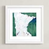 "Minnesota in Paint" - Art Print in Minnesota Green by Denise Wong - Framed