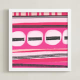 "Poppy Pinks" - Art Print in Poppy Pink by Melanie Biehle - Framed