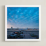 "Departure" - Art Print in Dusk Blue by Andrew McClintock - Framed