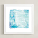 "Currents" - Art Print in azur  by Kerry Doyle - Framed