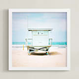 "8th Street Tower" - Art Print in Coastal Blue by Shannon Howard - Framed