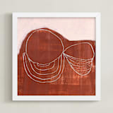 "rusted dream" - Art Print in rusted red by tina johnson - Framed