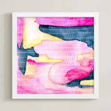 "Close" - Art Print in Cerise by Kerry Doyle - Framed
