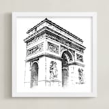 "Arc de Triomphe" - Art Print in Charcoal by Paul Berthelot - Framed
