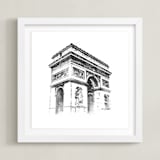 "Arc de Triomphe" - Art Print in Charcoal by Paul Berthelot - Framed