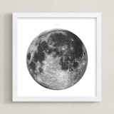 "La Luna" - Art Print in Light Grey by Keri Chubb - Framed