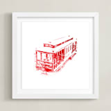 "Hop On!" - Art Print in Poppy by Paul Berthelot - Framed