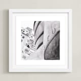 "Guggenheim Museum New York" - Art Print in purple grey by Viktoria Eperjesi - Framed