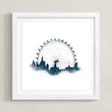 "London Eye" - Art Print in Night Sky by Paul Berthelot - Framed
