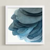 "Sky Pebbles 5" - Art Print in Sea blue by Jenny Phillips - Framed