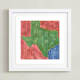 "Texas in Paint" - Art Print in Texas Bluebonnet by Denise Wong - Framed