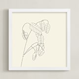 "Grass With Seed" - Art Print in charcoal on ivory by Jorey Hurley - Framed