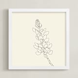 "Lupine" - Art Print in charcoal on ivory by Jorey Hurley - Framed