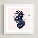 "Palm Study #3" - Art Print in blush by Cindy Lackey - Framed