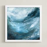 "Tidewater" - Art Print in Marine Blue by Mya Bessette - Framed
